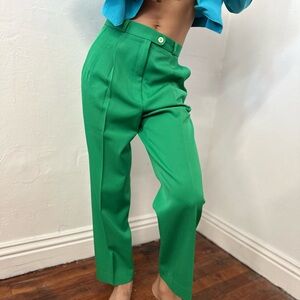 Manner High-Waist Green Tailored Pants